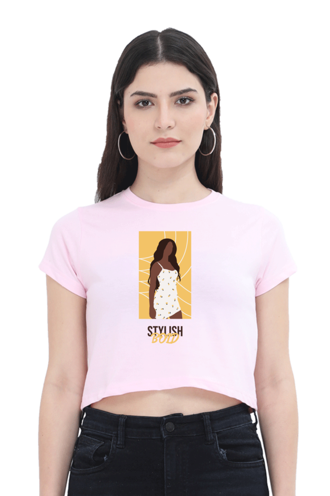 Women's Crop Top - Fashionista Stylish bold