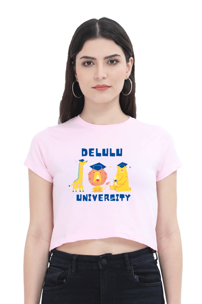 Women's Crop Top - Delulu University