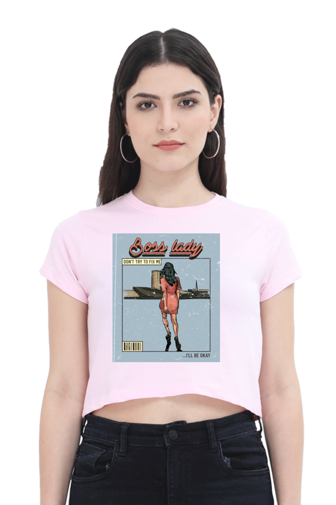 Women's Crop Top - Boss lady