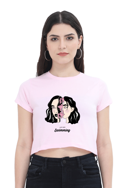 Women's Crop Top - Woman fish