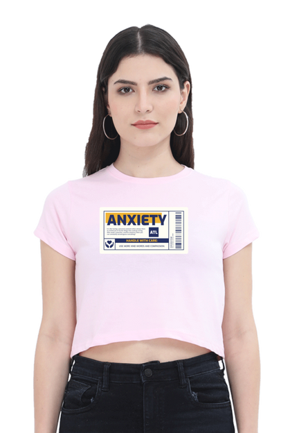 Women's Crop Top - Anxiety label