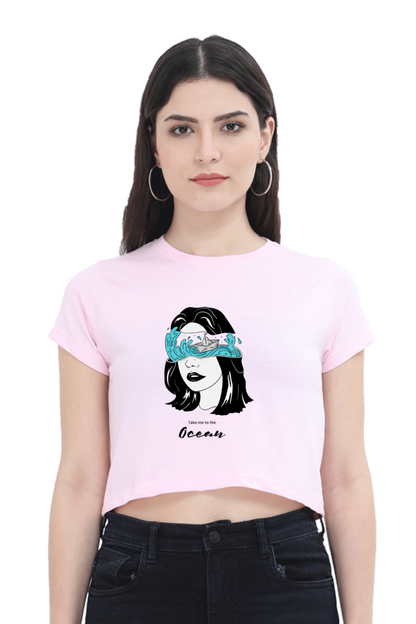 Women's Crop Top - Woman ocean