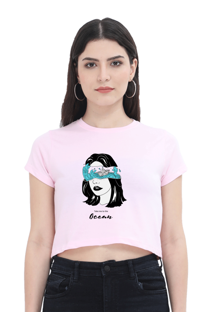 Women's Crop Top - Woman ocean