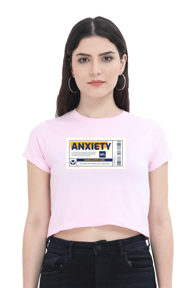 Women's Crop Top - Anxiety label