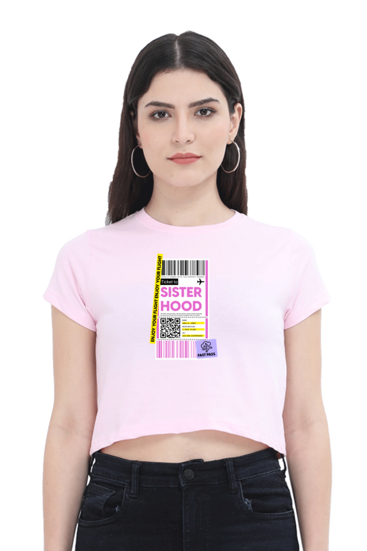 Women's Crop Top - Sisterhood label