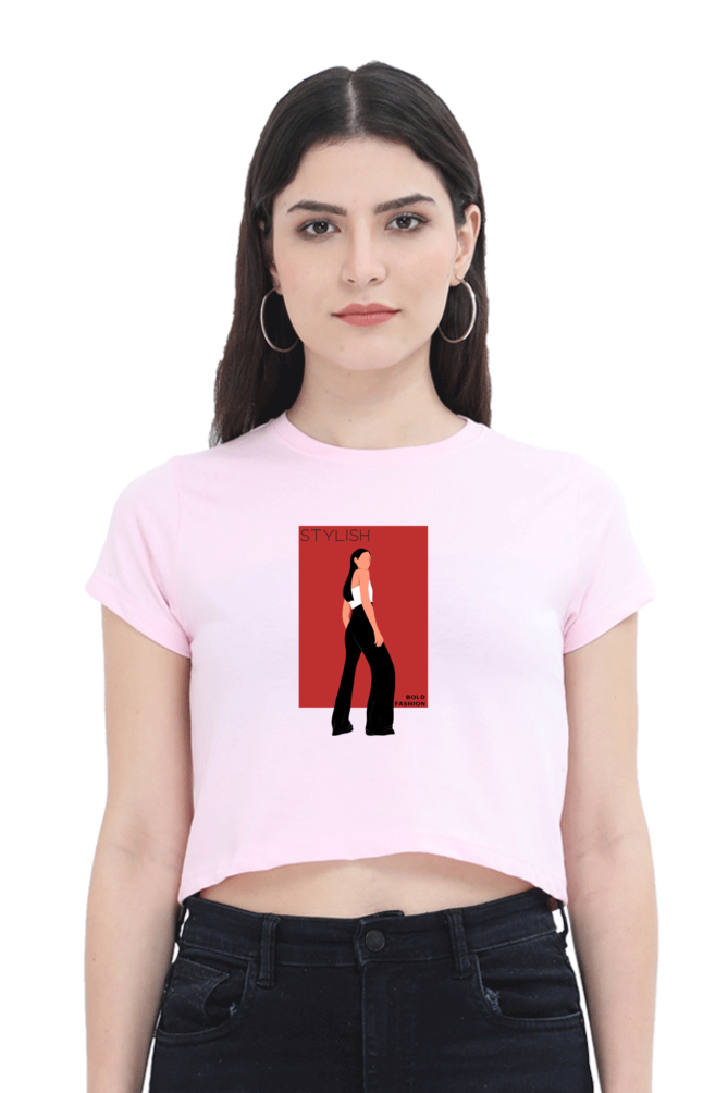 Women's Crop Top - Fashionista Stylish Bold