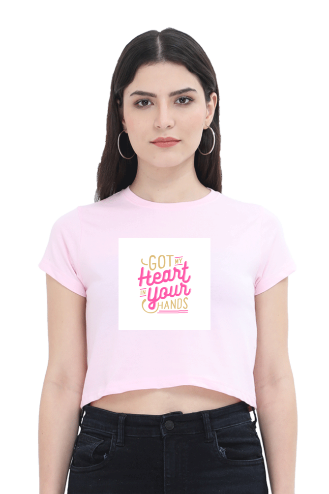 Women's Crop Top - Got My heart in your hands