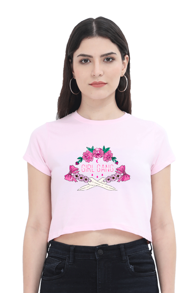 Women's Crop Top - Girl Gang, Knives!