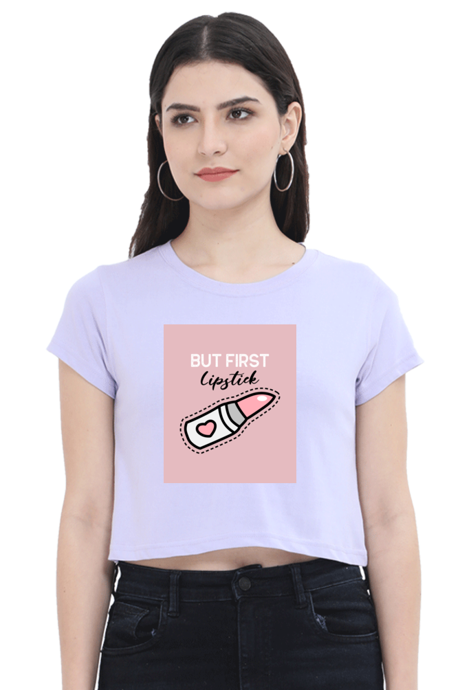 Women's Crop Top - Lipstick first