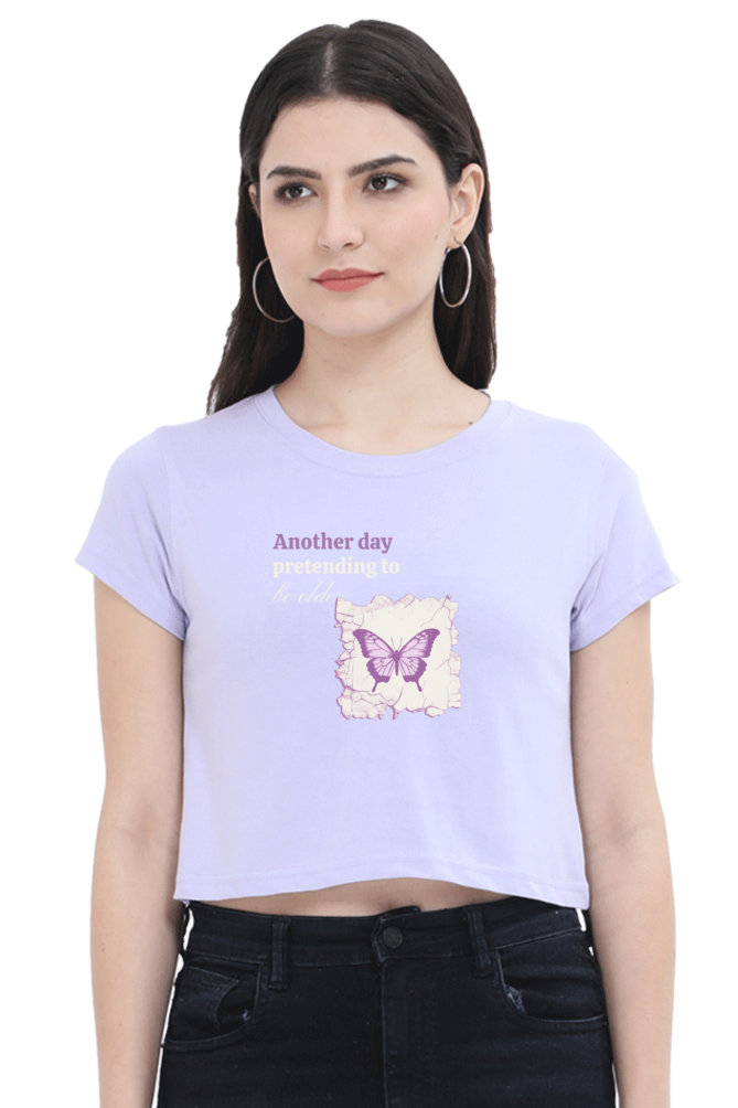 Women's Crop Top - Another day pretending to be elder