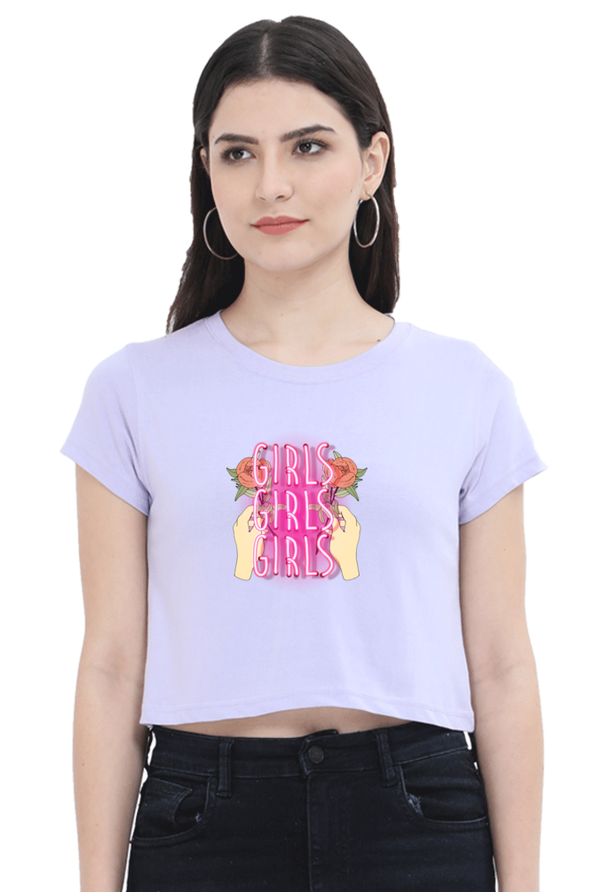 Women's Crop Top - GIRLS GIRLS GIRLS