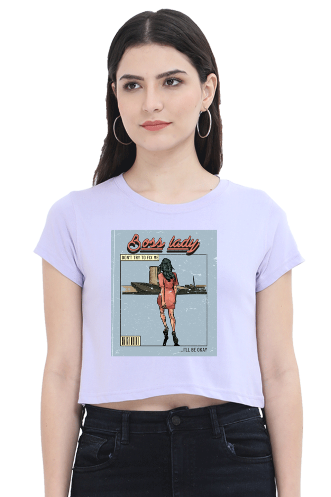 Women's Crop Top - Boss lady