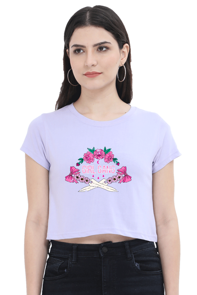 Women's Crop Top - Girl Gang, Knives!