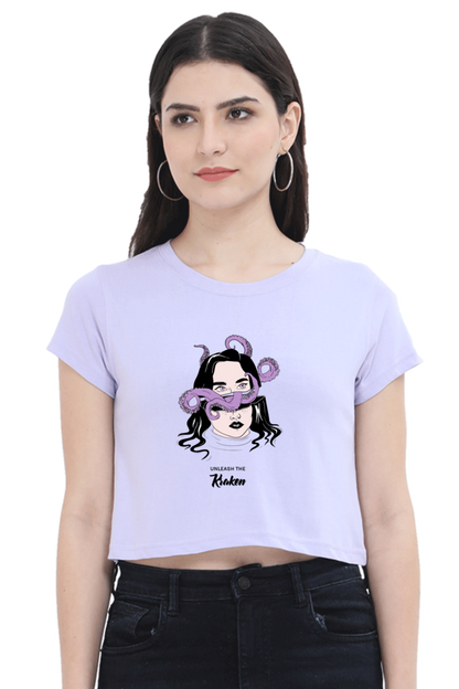 Women's Crop Top - Woman tentacles octopus