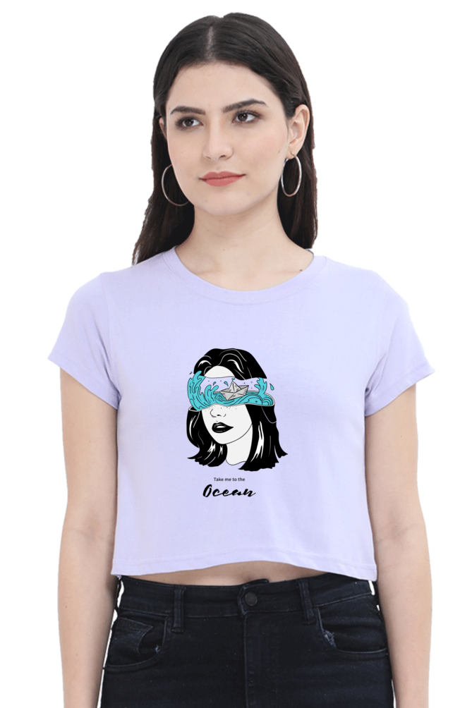 Women's Crop Top - Woman ocean