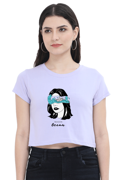 Women's Crop Top - Woman ocean