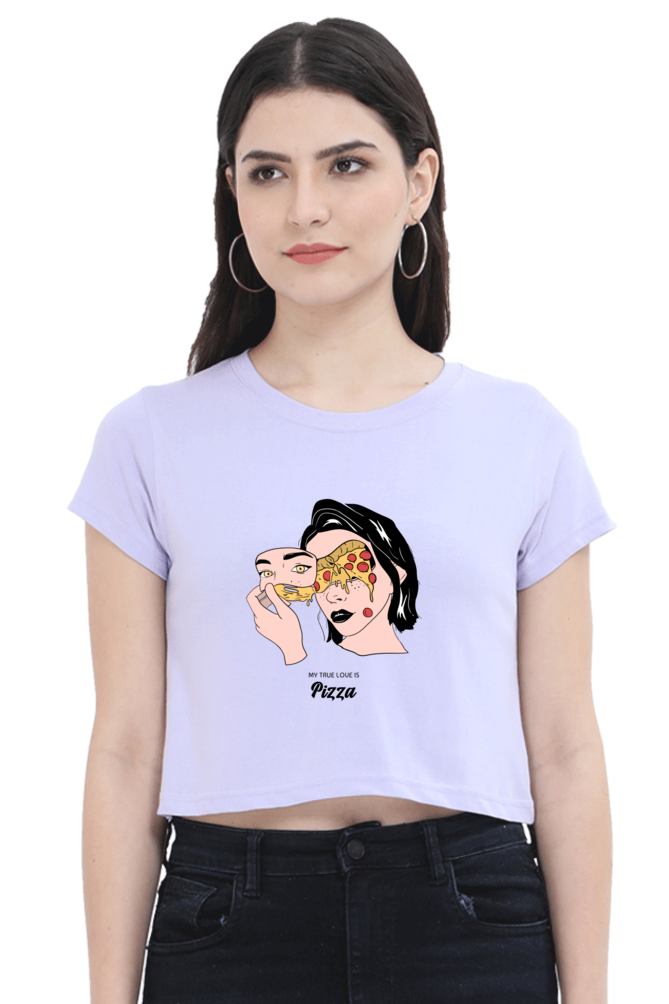 Women's Crop Top - Woman pizza