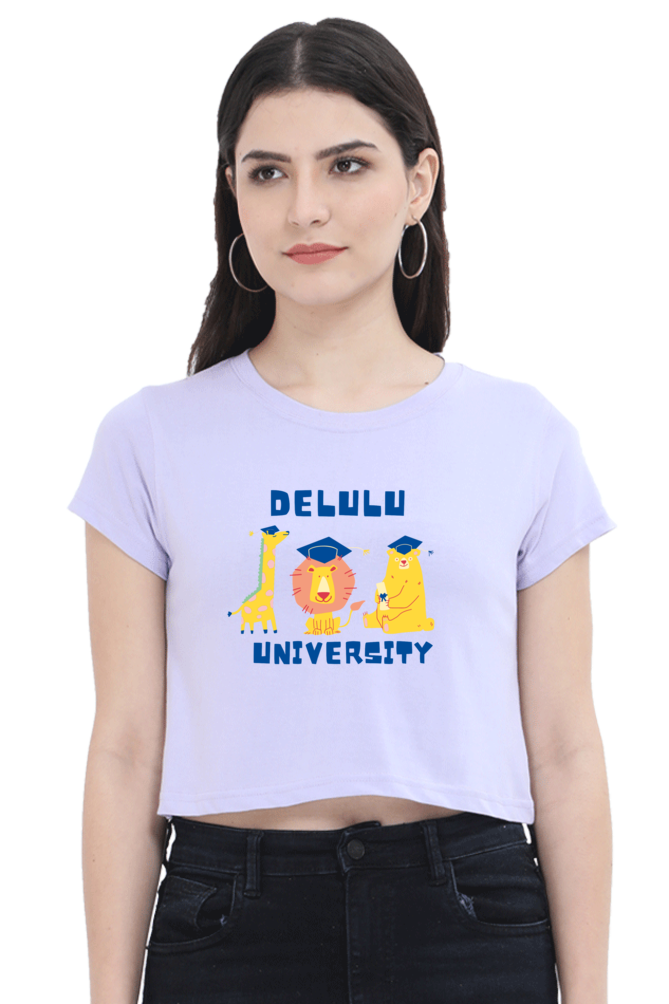 Women's Crop Top - Delulu University