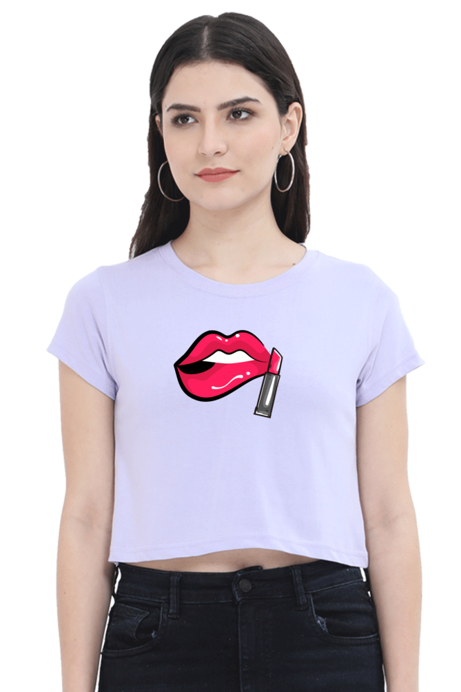 Women's Crop Top - Lips