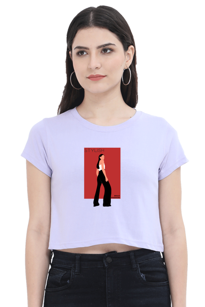 Women's Crop Top - Fashionista Stylish Bold