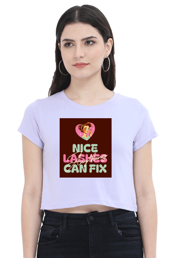 Women's Crop Top - Nice lashes can fix anything