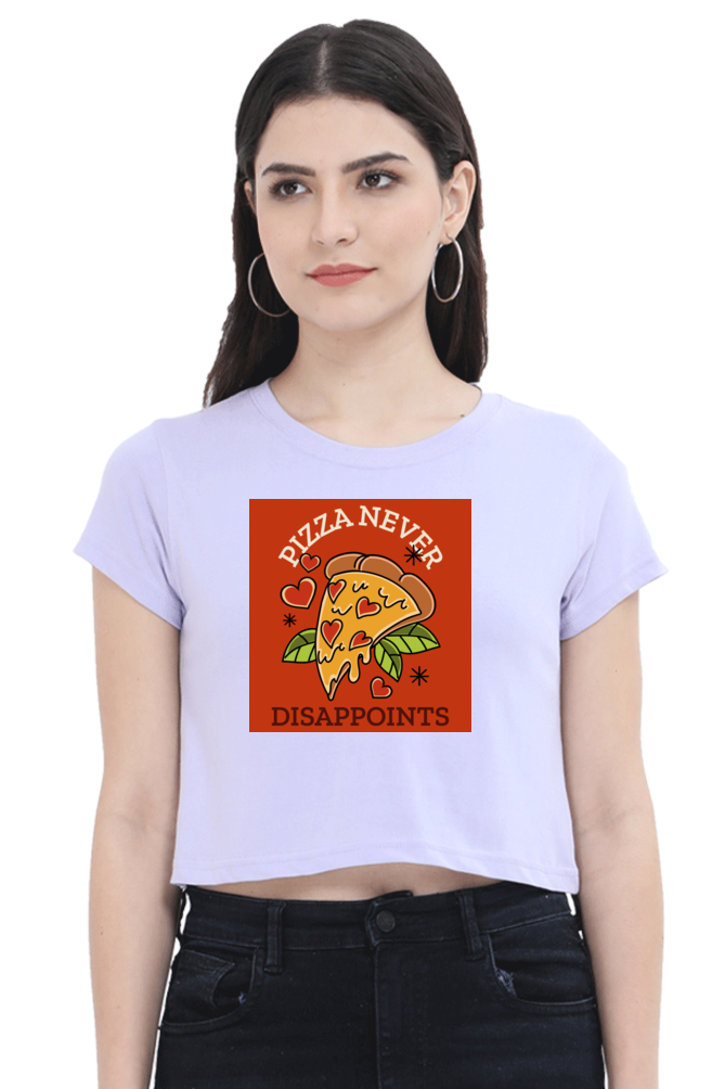 Women's Crop Top - Pizza never disappoints