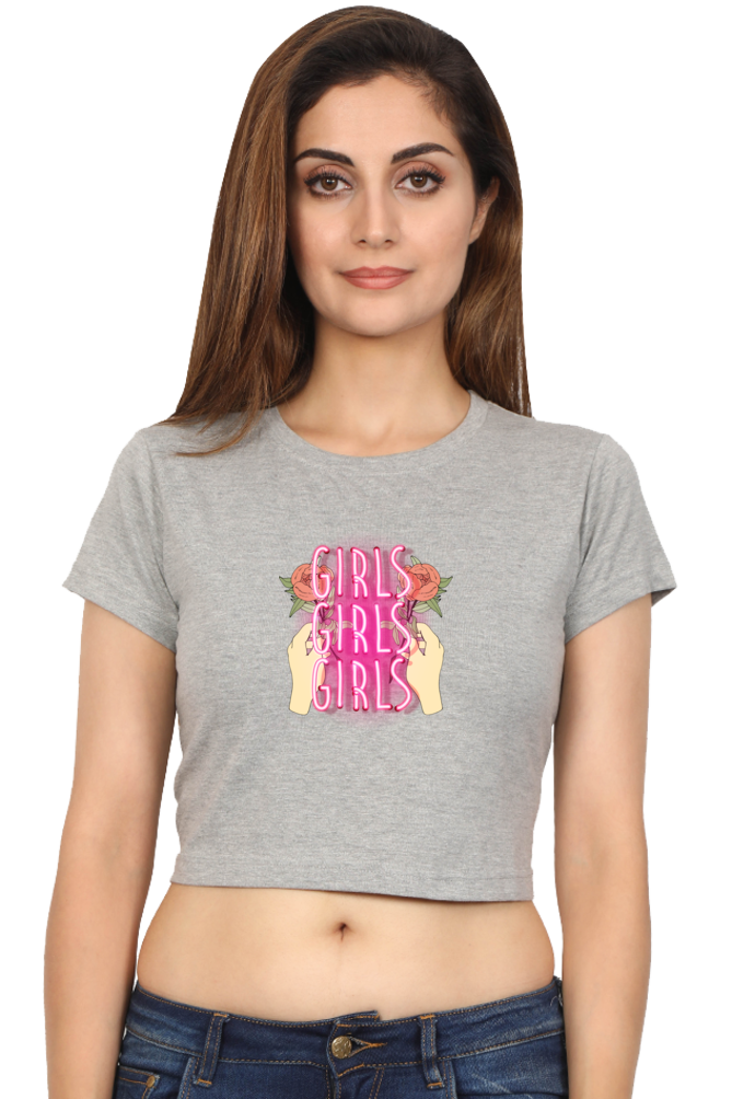 Women's Crop Top - GIRLS GIRLS GIRLS