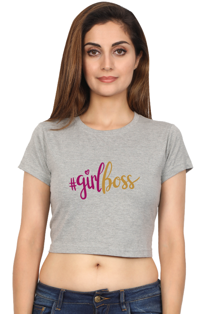 Women's Crop Top - #GirlBoss