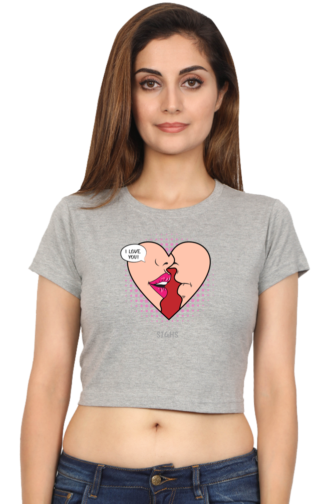 Women's Crop Top - Love Sigh