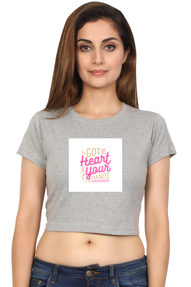 Women's Crop Top - Got My heart in your hands