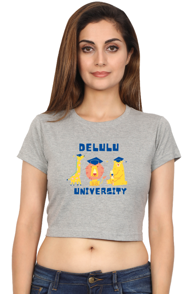 Women's Crop Top - Delulu University