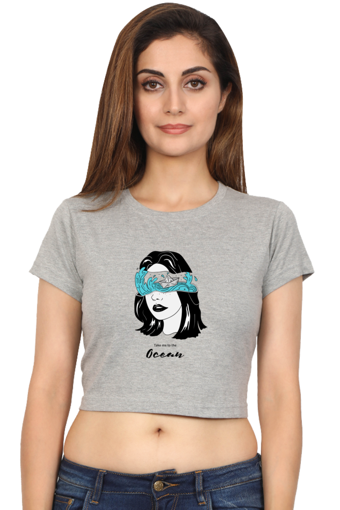 Women's Crop Top - Woman ocean