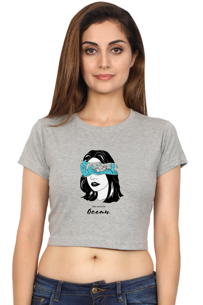 Women's Crop Top - Woman ocean