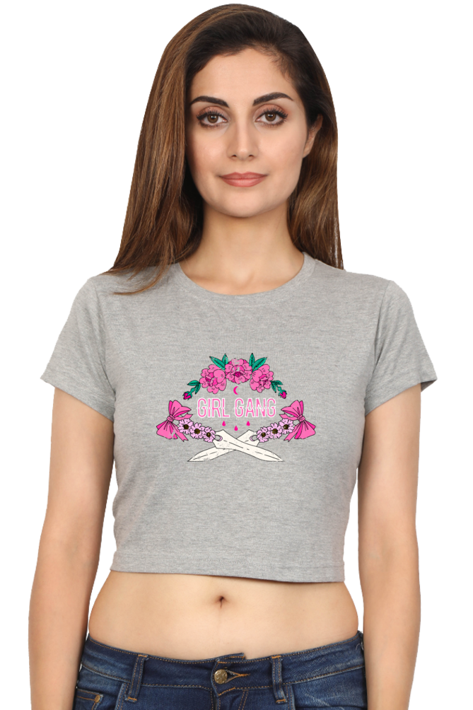 Women's Crop Top - Girl Gang, Knives!