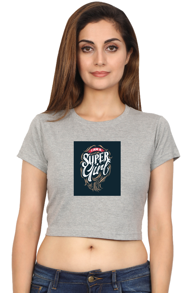 Women's Crop Top - I am a Super Girl