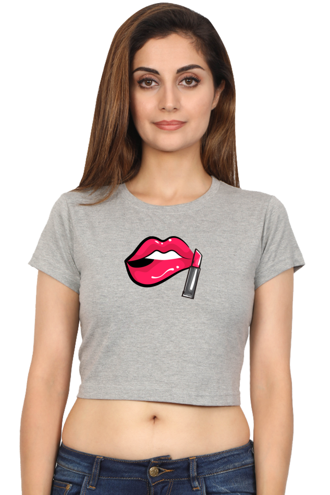 Women's Crop Top - Lips