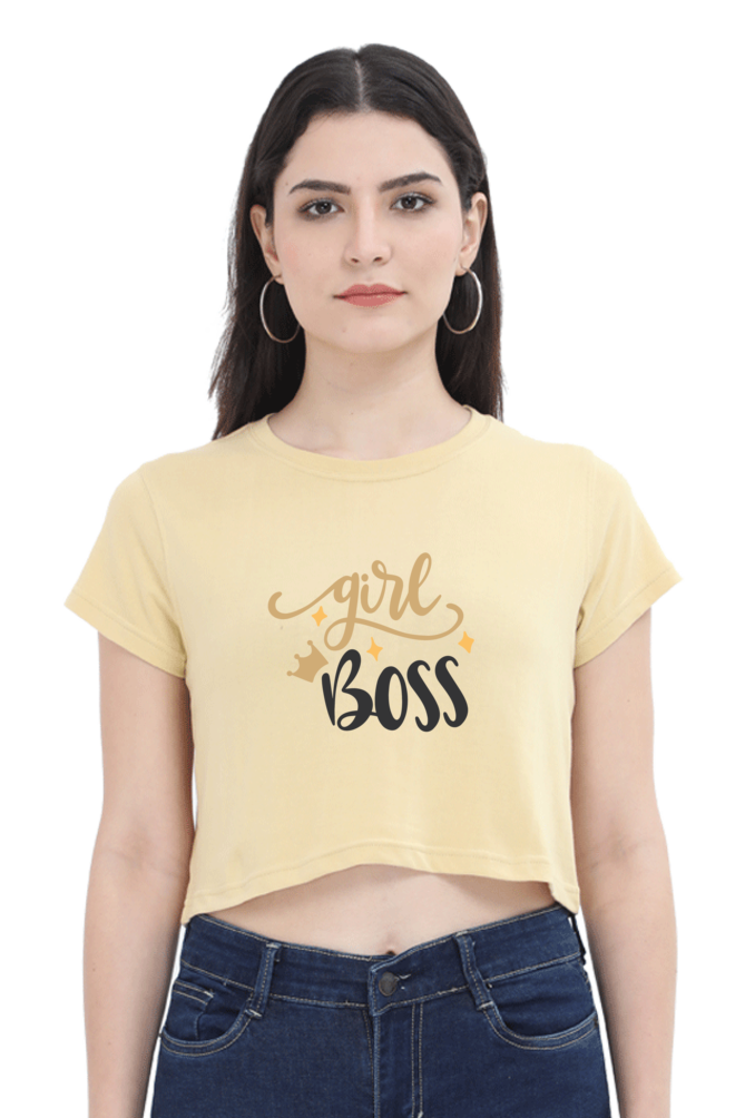 Women's Crop Top - Girl Boss Sparkles