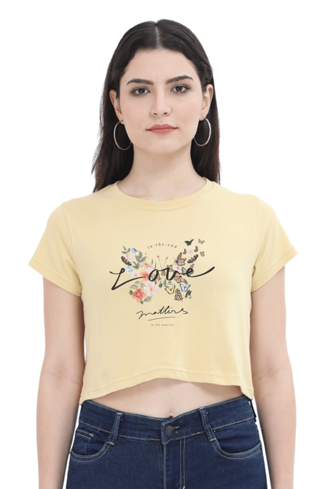 Women's Crop Top - Love Matters!