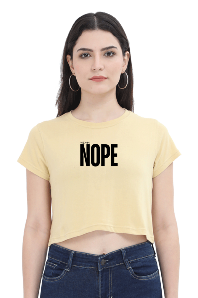 Women's Crop Top - yeah, NOPE