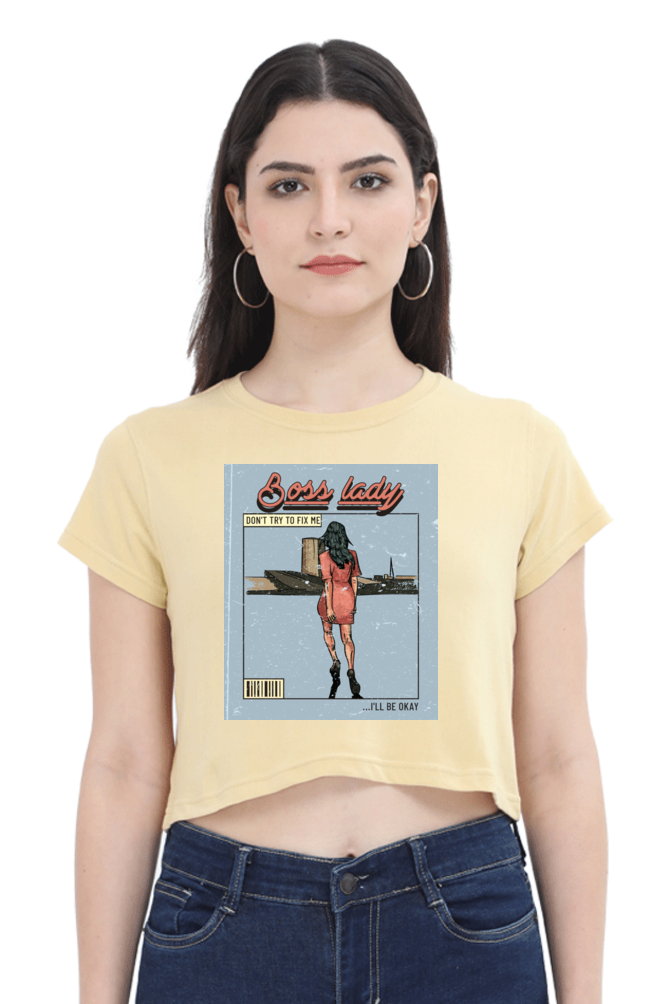 Women's Crop Top - Boss lady