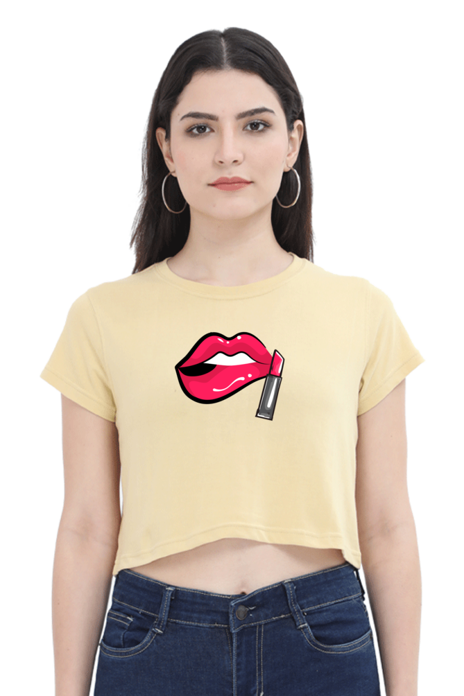 Women's Crop Top - Lips