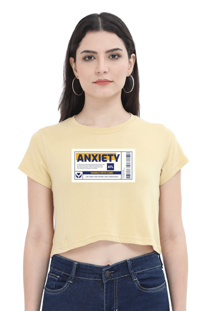 Women's Crop Top - Anxiety label