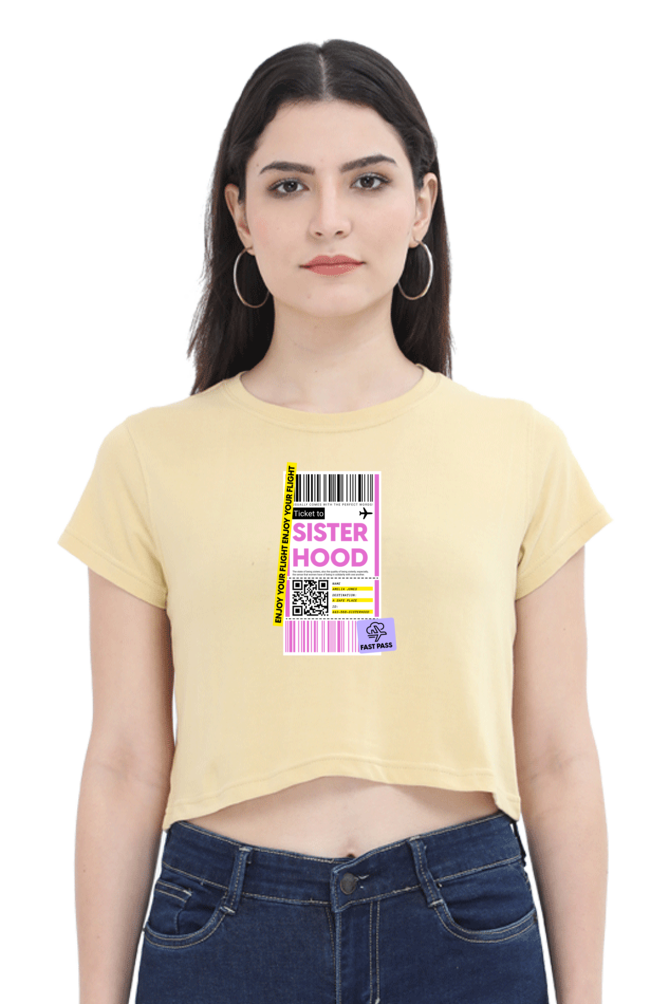 Women's Crop Top - Sisterhood label