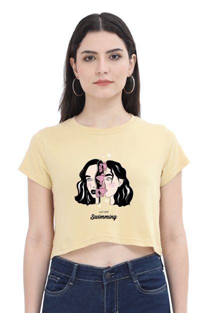 Women's Crop Top - Woman fish