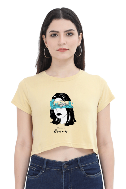 Women's Crop Top - Woman ocean