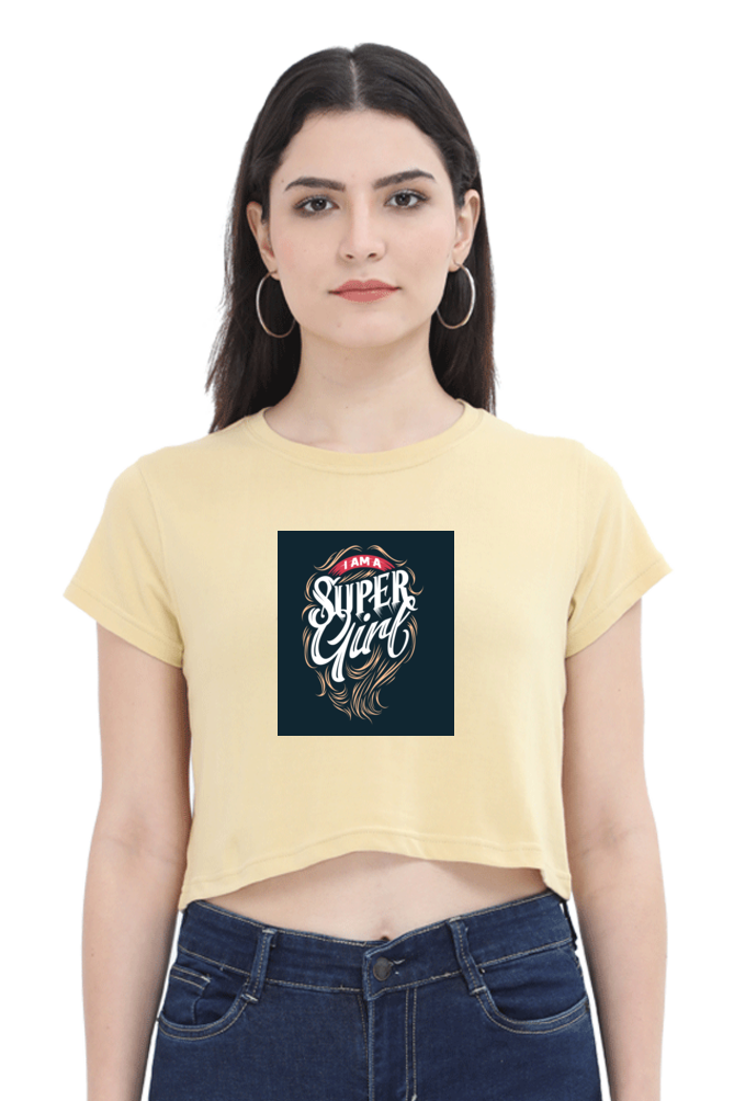 Women's Crop Top - I am a Super Girl