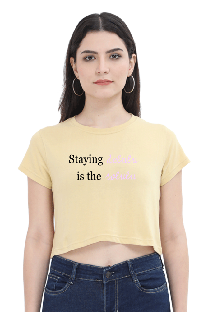 Women's Crop Top - Staying delulu