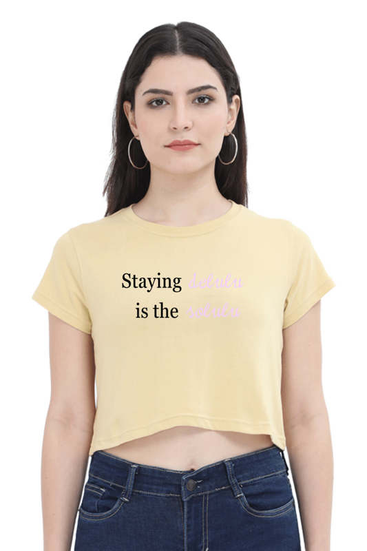 Women's Crop Top - Staying delulu