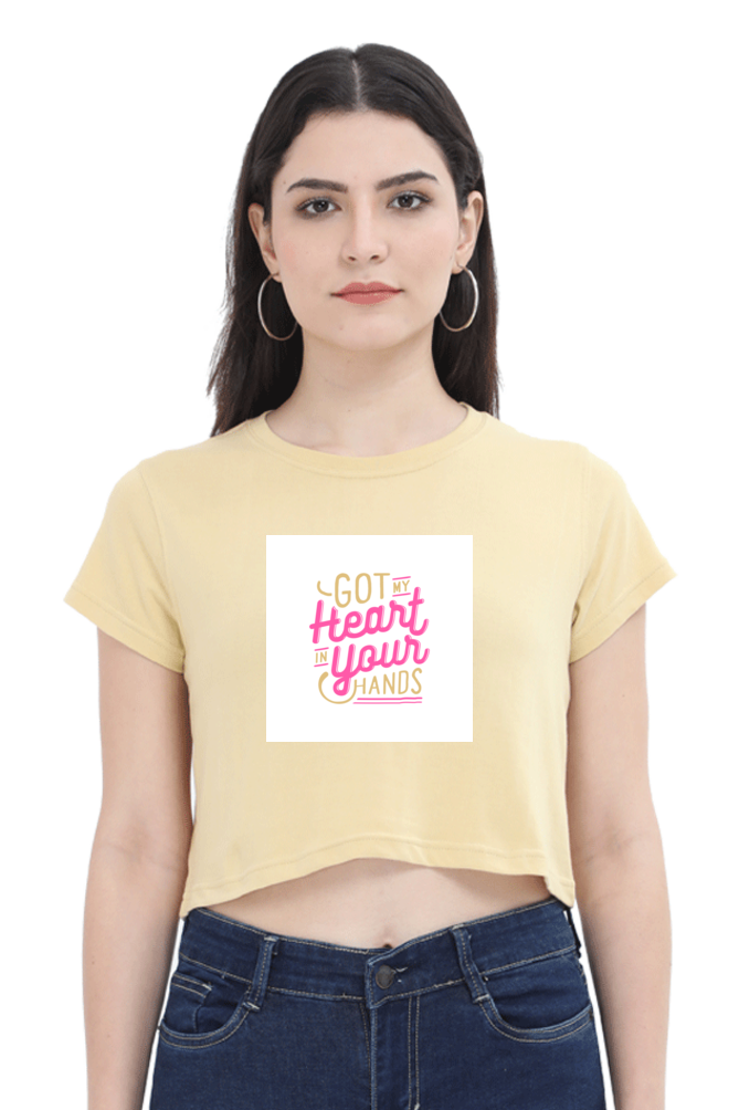 Women's Crop Top - Got My heart in your hands