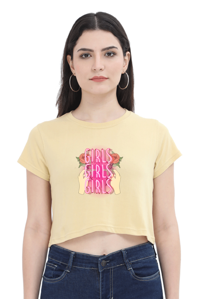 Women's Crop Top - GIRLS GIRLS GIRLS